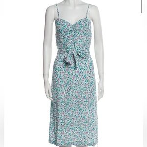 Original Rouje Chantal Rose Blue Summer Dress size 36 + scrunchie set